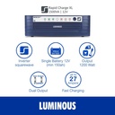 LUMINOUS paket Inverter Rapid 1500VA 12V + baterai Tubular gel 125ah