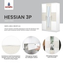 Olympic Lemari Pakaian / Baju 3 Pintu LP Hessian 3P Cermin Modern Kayu