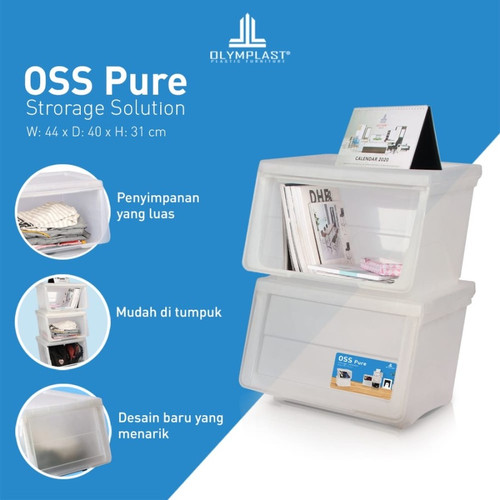 Olymplast OSS Pure Colour Storage Solution Container Box Kotak Plastik