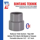 Reducer Sok / Vlok Sok 2" x 1 1/2" PVC AW Merk CM Taiwan