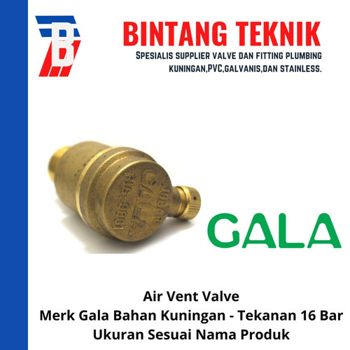 Air Vent Valve 3/4" inch Kuningan merk Gala