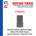 Sok Drat Dalam (SDD) Kuningan 1/2" x 3/4" inch PVC Rucika