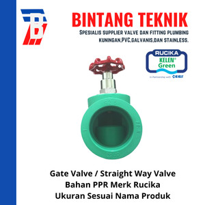 Stop Kran Valve PPR 1/2" inch (20 mm) Rucika