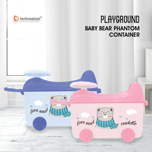 Technoplast Baby Bear Phantom Container Box Dorong Mainan Mobil Anak