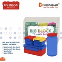 Technoplast Big Block Lunch Box Set Kotak Makan Bentuk Lego Bekal Anak