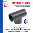 Tee / Vlok Tee 12" x 10" PVC AW Merk CM Taiwan