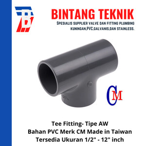 Tee 1 1/4" inch PVC AW Merk CM Taiwan