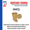 Wall Plate Female Elbow ZL 1216 x 1/2"F Rifeng