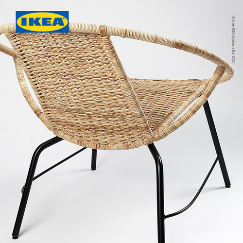 IKEA ORRESLATT Kursi Berlengan Bahan Rotan Minimalis