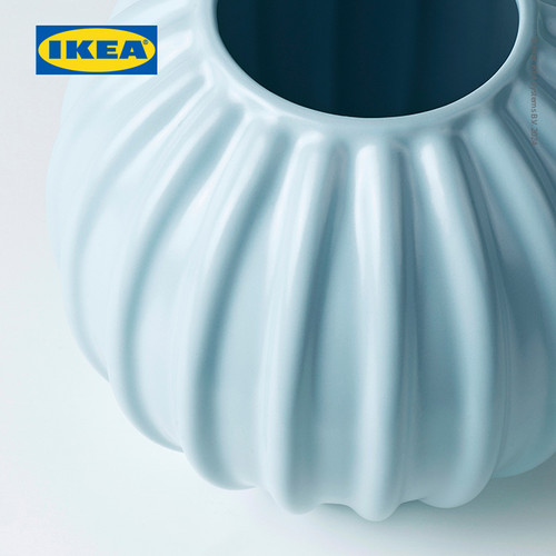 IKEA SKOGSTUNDRA Vas Bunga Biru Muda 15cm