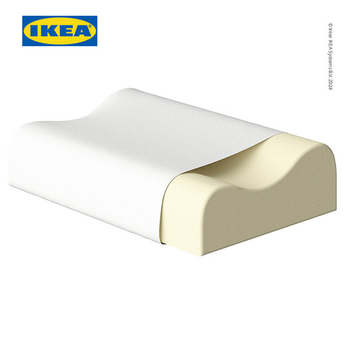 IKEA PAPEGOJBUSKE Bantal Ergonomis Untuk Telentang / Miring 33x45cm