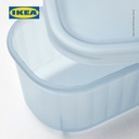 IKEA RYKTA Kotak Penyimpanan Dengan Penutup 0.5L / 9x24x7 cm