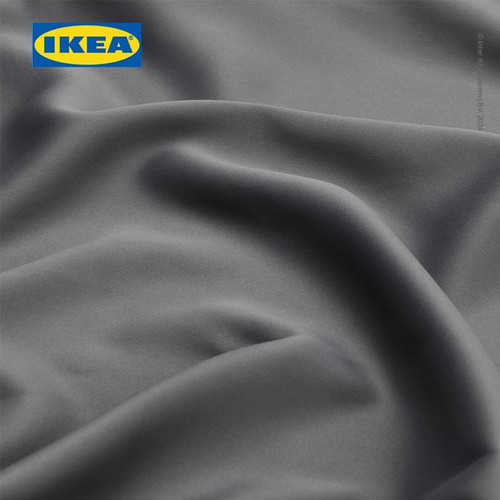 IKEA MAJGULL Gorden Anti Tembus Cahaya 1 Pasang Abu Muda 145x250 cm