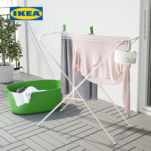 IKEA JALL Jemuran Baju Dalam/Luar Ruangan Putih