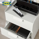 IKEA TROTTEN Unit Laci Beroda Dengan 3 Laci Putih 40x47x56 cm