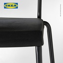 IKEA STIG Kursi Bar Minimalis Dengan Sandaran Hitam 74cm