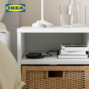 IKEA VIHALS Meja Samping Tempat Tidur Dengan Roda 37x37 cm