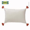 IKEA GOKVALLA Sarung Bantal Kursi Putih Pudar 40x58cm