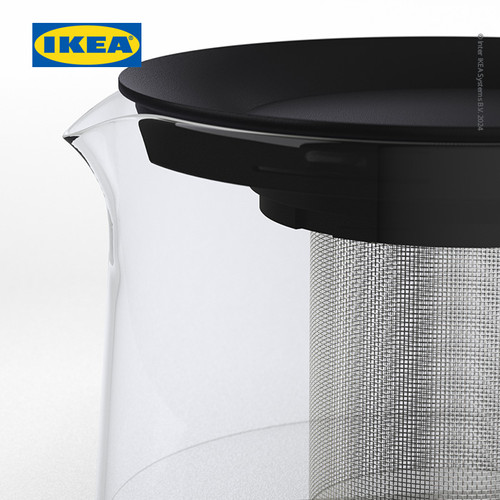 IKEA RIKLIG Teko Kopi dan Teh Bahan Kaca 0.6L