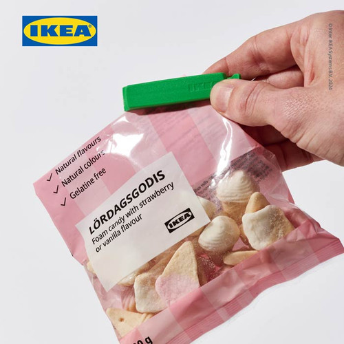 IKEA BEVARA Klip Penutup Plastik Warna Campuran Isi 26Pcs