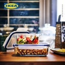 IKEA 365+ Tempat Makanan Dengan Tutup Kaca Persegi Panjang 600mL