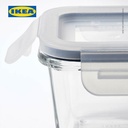 IKEA 365+ Tempat Makanan 180mL Dengan Tutup Kaca Set Isi 3pcs