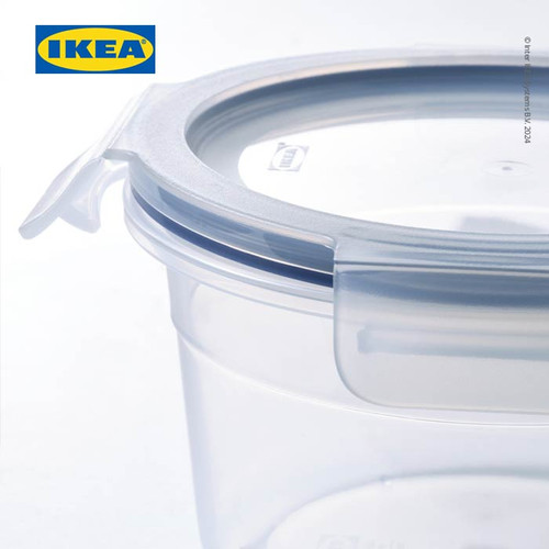 IKEA 365+ Tempat Makanan 750mL Dengan Tutup Bulat Plastik Set Isi 3pcs