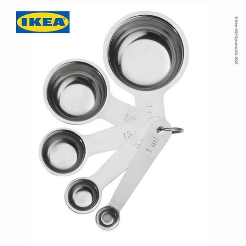 IKEA VARDAGEN Sendok Takar Bahan Stainless Set Isi 5pcs