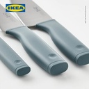 IKEA TIGERBARB Pisau Dapur Set Isi 3pcs Abu-Abu Tosca