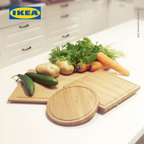 IKEA OLEBY Talenan Bahan Bambu Set Isi 3pcs