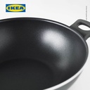 IKEA HEMLAGAD Wajan Dengan Penutup Hitam 28cm