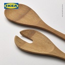 IKEA GRONSAKER Sendok Salad Saji Bahan Bambu Isi 2pcs