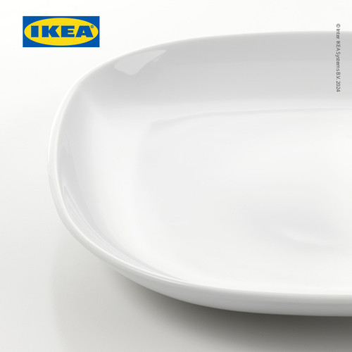 IKEA VARDERA Piring Makan Putih 25x25 cm