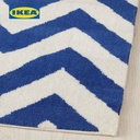 IKEA AVLOPPSBRUNN Karpet Bulu Tipis Biru/Putih 200x300 cm