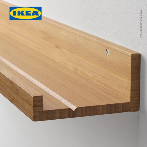 IKEA MALERAS Rak Ambalan untuk Aksesoris Dinding Bambu 55cm