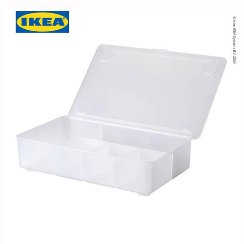 IKEA GLIS Kotak Penyimpanan Dengan Penutup Transparan 34x21 cm