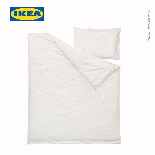 IKEA LENAST Sarung Duvet 110x125 dan Sarung Bantal 35x55 Putih