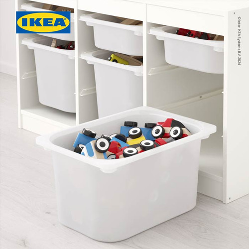 IKEA TROFAST Lemari Penyimpanan Putih dengan Kotak Besar 99x44x56 cm