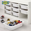 IKEA TROFAST Lemari Penyimpanan Putih dengan Kotak Putih 99x44x56 cm