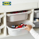 IKEA TROFAST Lemari Penyimpanan Putih dengan Kotak Putih 99x21x30 cm