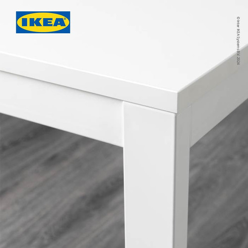 IKEA VANGSTA Meja Makan Dapat Dipanjangkan Putih 80/120x70 cm