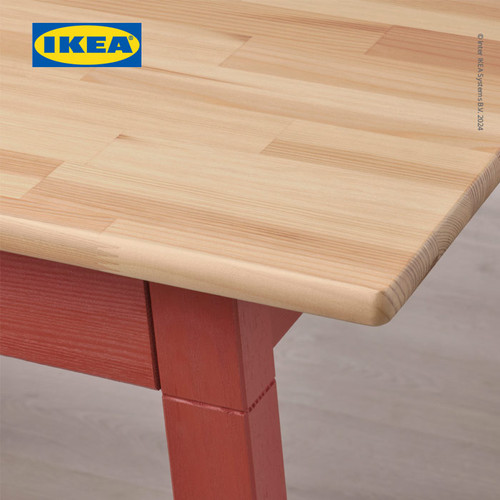 IKEA PINNTORP Meja Makan Minimalis Cokelat/Merah 125x75 cm