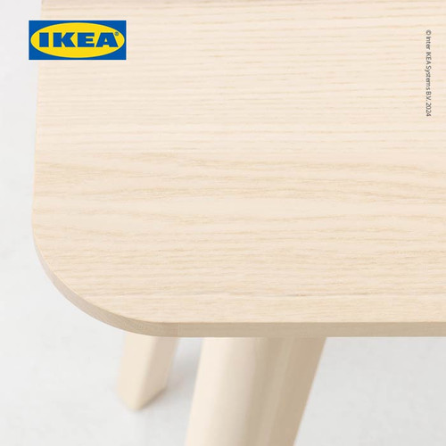 IKEA LISABO Meja Makan Minimalis Veneer Kayu Ash 140x78 cm