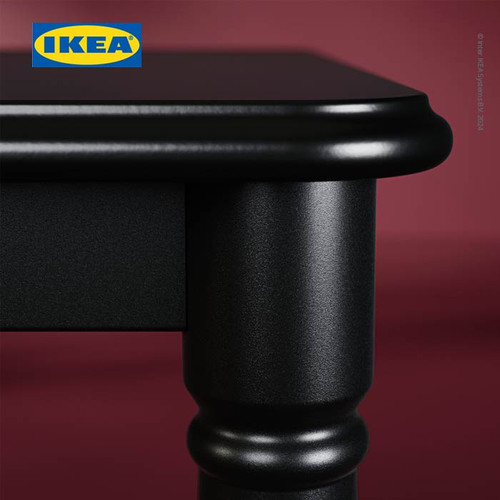 IKEA DANDERYD Meja Makan Minimalis Hitam 130x80 cm