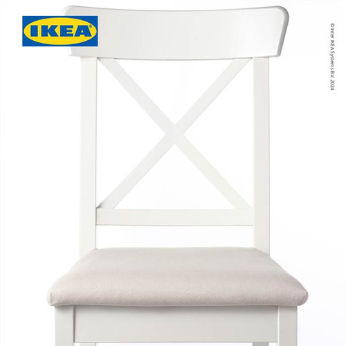 IKEA INGOLF Kursi Makan Miimalis Serbaguna Putih/Krem