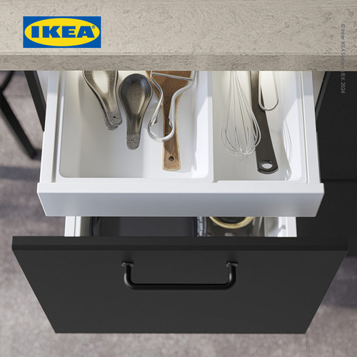 IKEA UPPDATERA Baki Pengatur Perkakas Dapur Putih 20x50 cm