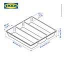 IKEA UPPDATERA Baki Pengatur Peralatan Makan Putih 32x31 cm