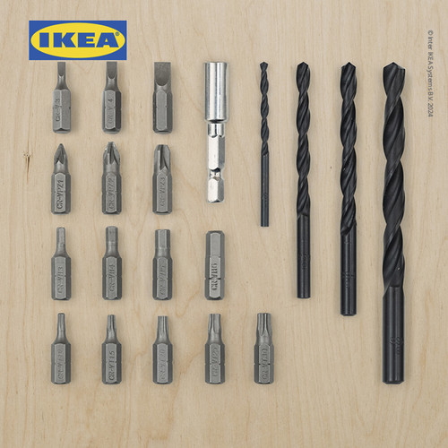 IKEA TRIXIG Set Mata Bor Isi 20pcs