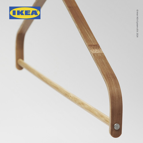 IKEA HOSVANS Gantungan Baju Bahan Bambu Isi 5pcs