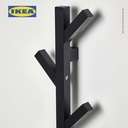 IKEA TJUSIG Gantungan Baju Dinding Serbaguna Hitam Minimalis 78 cm